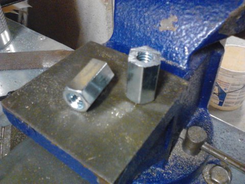 Coupling nut cut in 2